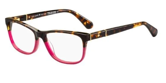 Kate Spade Myrna 065T Havana Burgundy Rectangular Women