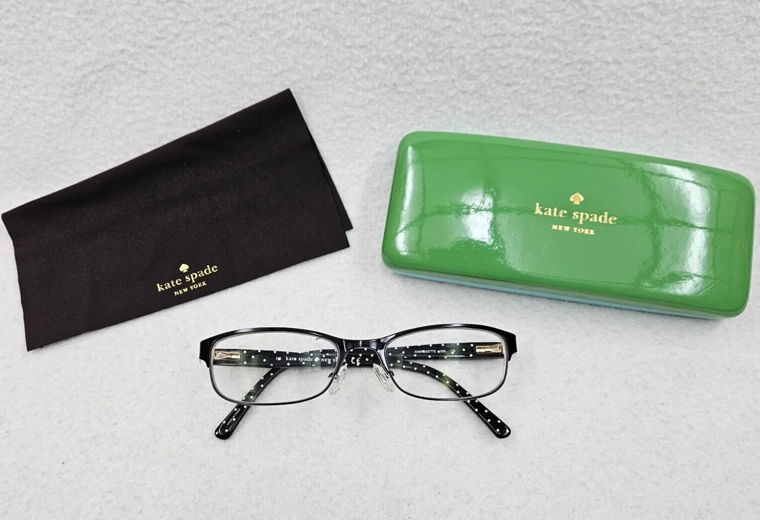 KATE SPADE New York Ambrosette Eyeglass Frames 006 135 Black Full Rim Metal