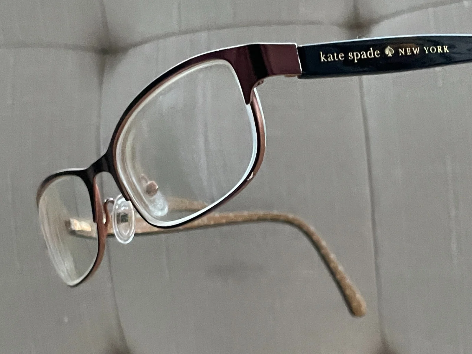 Kate Spade New York Ambrosette JUV Brown Oval Metal Eyeglasses Frames 50-17 135