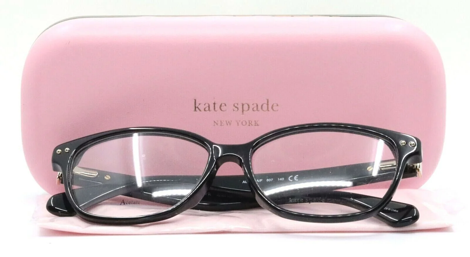 Kate Spade New York Aurelia/F 807 Black Womens Eyeglasses 53-15-135 Asian Fit