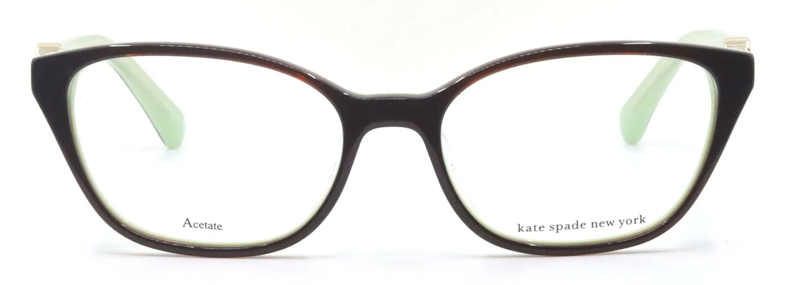 KATE SPADE NEW YORK EMMALEE 09Q Brown Mint Cat Eye Eyeglasses Frames 51-16-140 3