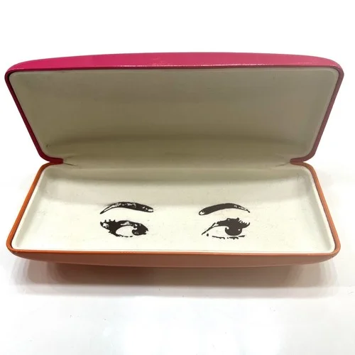 Kate Spade New York Eyeglass Case Glasses Holder Rectangle Box Pink Orange