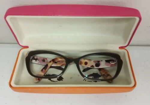 Kate Spade New York Larianna 0W53 135 Brown Pink Floral Print Eyeglasses Frames
