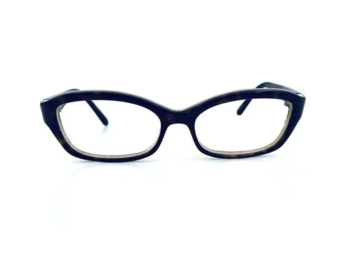 Kate Spade NY Brown Amber Cat Eye Gold Glitter Glasses Rana 54 16 130