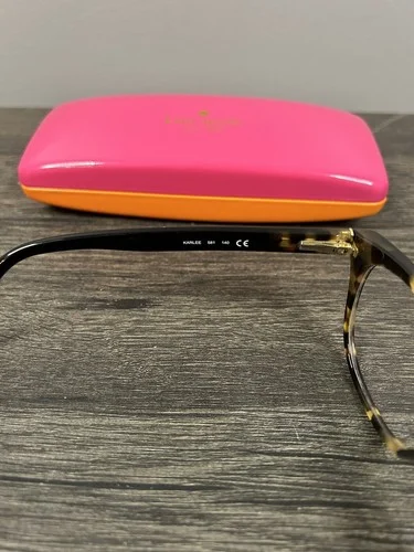 Kate Spade NY Eyeglasses Frames Karlee 581 Tortoise w/ Pink Orange Carrying Case 3