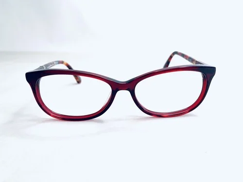 Kate Spade Red Clear Lucite Wayfarer Glasses Gold Accents Kaileigh YDC 50 15 140 2
