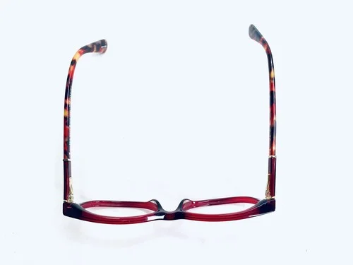 Kate Spade Red Clear Lucite Wayfarer Glasses Gold Accents Kaileigh YDC 50 15 140 4