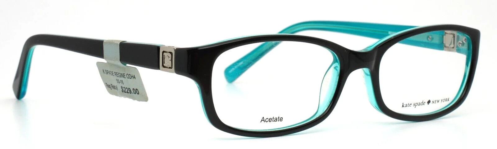 KATE SPADE Regine 0DH4 Black Aqua Womens Rectangle Eyeglasses 50-16-130 B:30 3