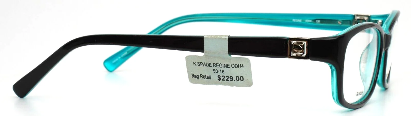 KATE SPADE Regine 0DH4 Black Aqua Womens Rectangle Eyeglasses 50-16-130 B:30 4