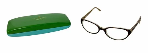 Kate Spade: TAMRA Eyewear Frames, Tortoise/Gold Glitter, Flex Hinge Womens OJBY