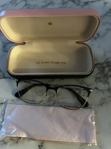 Kate Spade Valary Stainless Steel Semi-Rimless Brow-Line Eyeglass Frames - W94