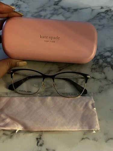 Kate Spade Valary Stainless Steel Semi-Rimless Brow-Line Eyeglass Frames - W94 2