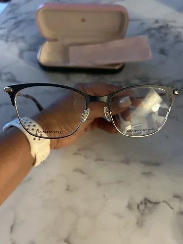 Kate Spade Valary Stainless Steel Semi-Rimless Brow-Line Eyeglass Frames - W94 4