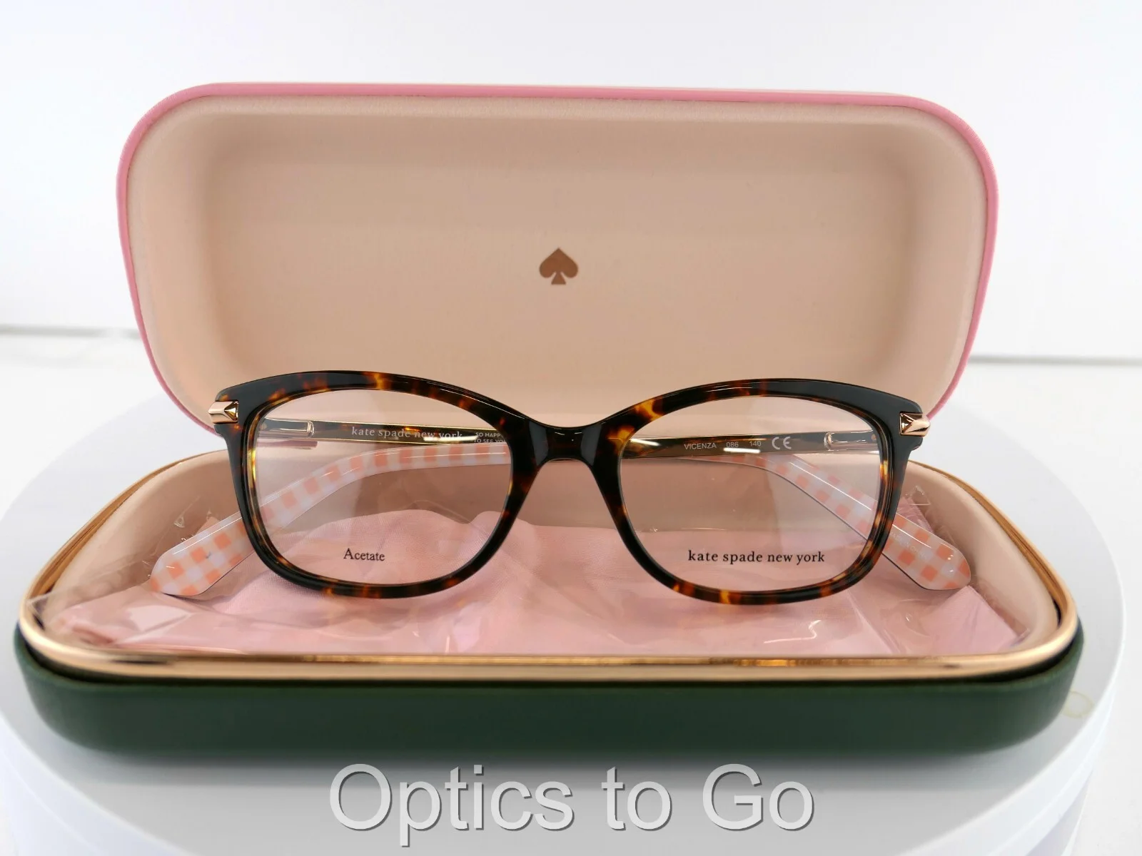 Kate Spade VICENZA (086) HAVANA / GOLD PETITE 48-17-140 PETITE Eyeglass Frames