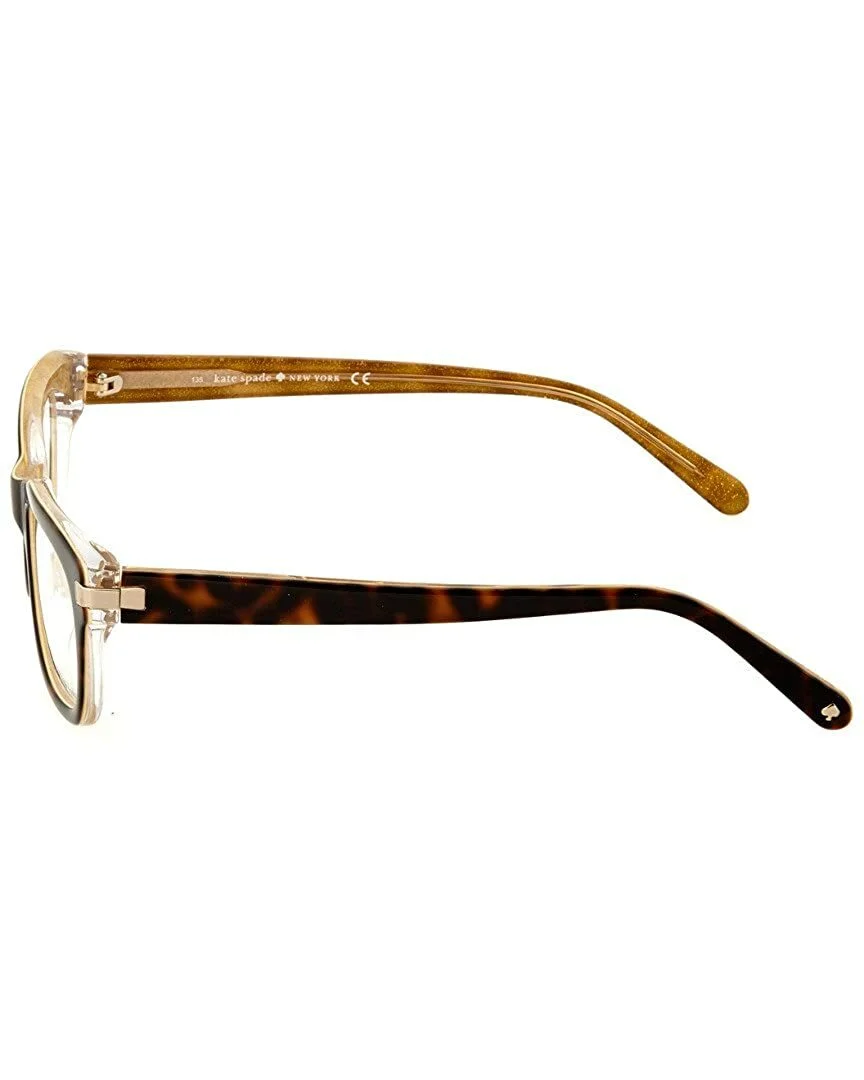 Kate Spade Womens Frames Eyeglasses Zenia Tortoise Gold Sparkle JBY 49 135 3