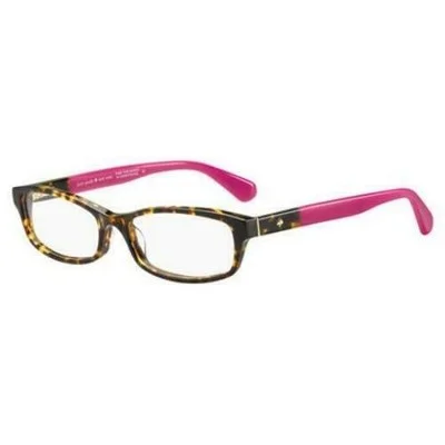 Kate Spade Womens Frames Full Rim Rectangular Havana Pink Eyeglasses 52 16 140 2