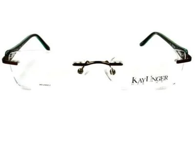 Kay Unger K 166 Brown Women Drill Mount Eyeglass Frame 52-17-135 2