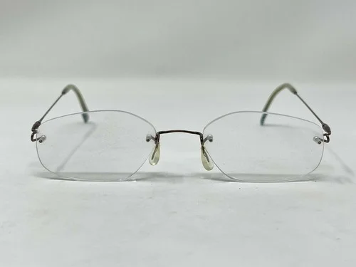 KAZUO KAWASAKI Eyeglasses Brown Rimless Frames Bridge [] 20 Temple 140