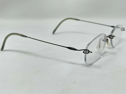 KAZUO KAWASAKI Eyeglasses Brown Rimless Frames Bridge [] 20 Temple 140 2