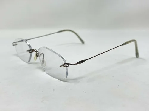 KAZUO KAWASAKI Eyeglasses Brown Rimless Frames Bridge [] 20 Temple 140 3