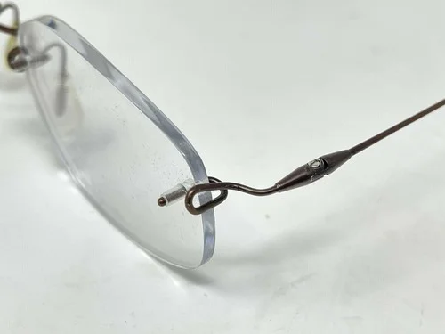 KAZUO KAWASAKI Eyeglasses Brown Rimless Frames Bridge [] 20 Temple 140 4