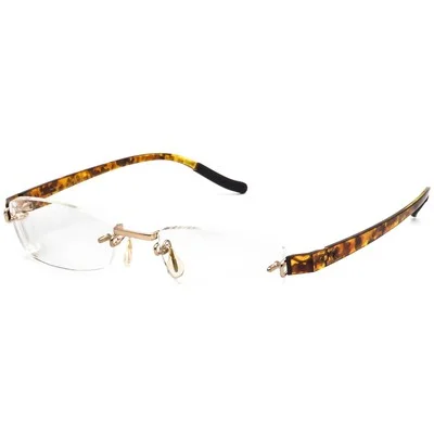 Kazuo Kawasaki Eyeglasses MP 705 #30 Gold/Havana Rimless Metal Japan 49[]19 140 2