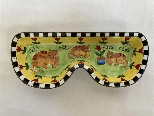 Kelvin Chen Collectible Enameled Eyeglasses Holder Dated 1999 No. 7308