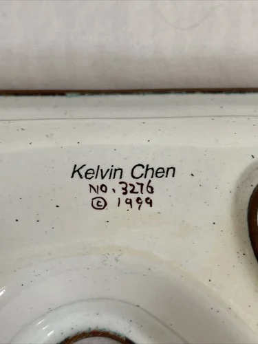 Kelvin Chen Collectible Enameled Eyeglasses Holder Dated 1999 No. 7308 3