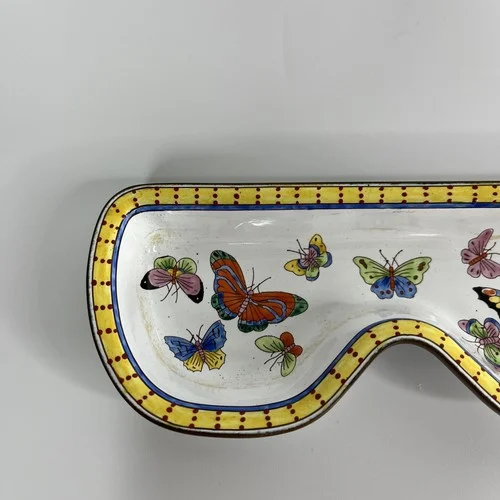Kelvin Chen Enamel Copper Hand Painted Eyeglass Holder Butterflies Ltd Edition 2