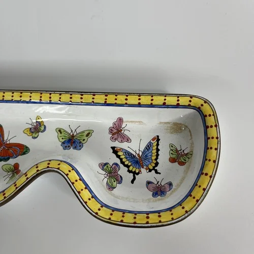 Kelvin Chen Enamel Copper Hand Painted Eyeglass Holder Butterflies Ltd Edition 3