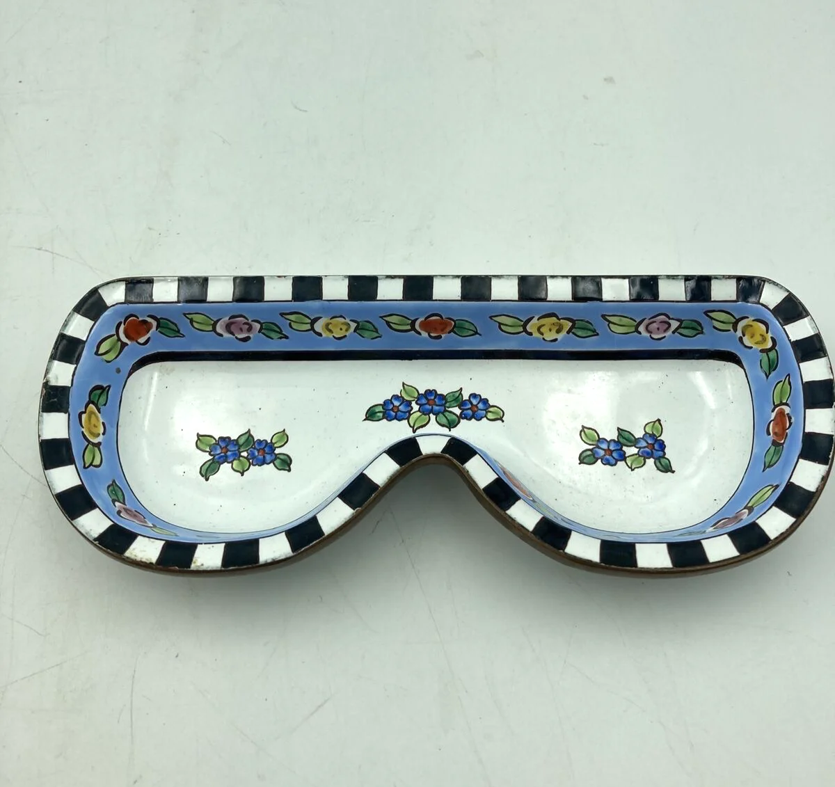 Kelvin Chen Enameled Eyeglass Holder Floral No 6480 2000 2