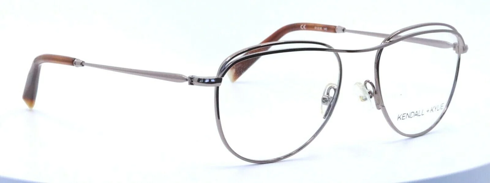 KENDALL + KYLIE Peyton KKO144 242 Brown Teardrop Eyeglasses Frames 51-18-140 3