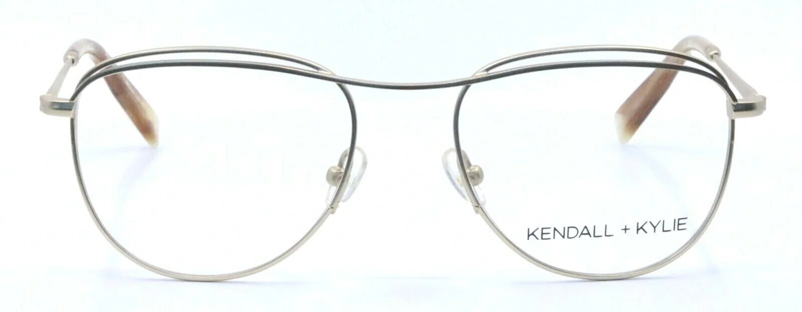 KENDALL + KYLIE Peyton KKO144 718 Light Gold Teardrop Eyeglasses 51-18-140 2