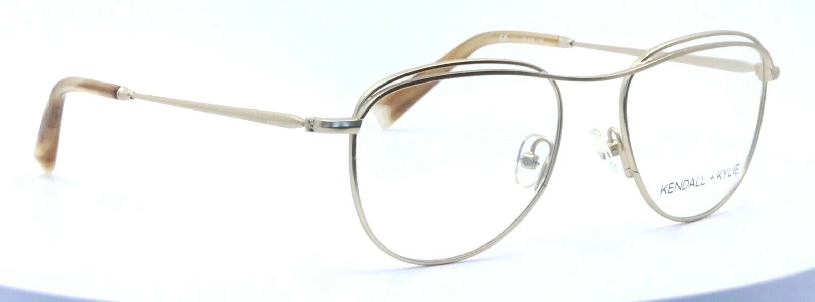 KENDALL + KYLIE Peyton KKO144 718 Light Gold Teardrop Eyeglasses 51-18-140 3