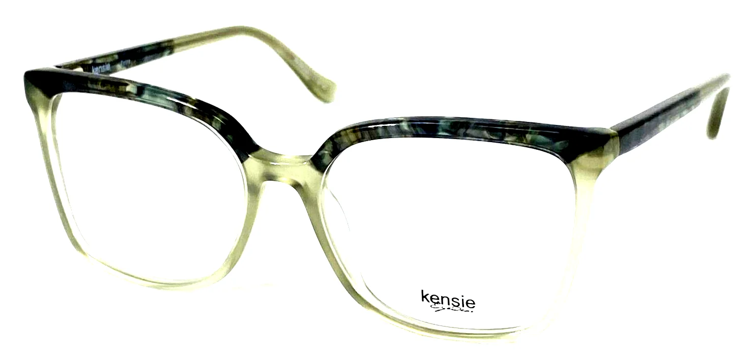 KENSIE “EXTRA” NOS Emerald/Seafoam Translucent Green Eyeglasses Frame 52-16-135
