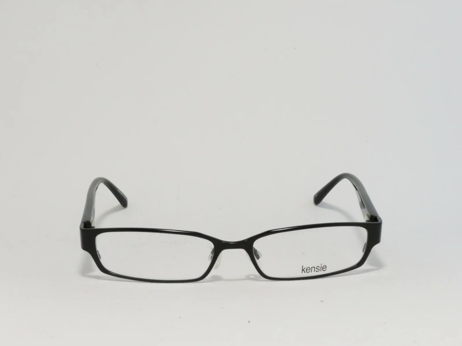 KENSIE EXTRAVAGANT NARROW RECTANGULAR EYEGLASS FRAMES BLACK 51-15-135 NEW