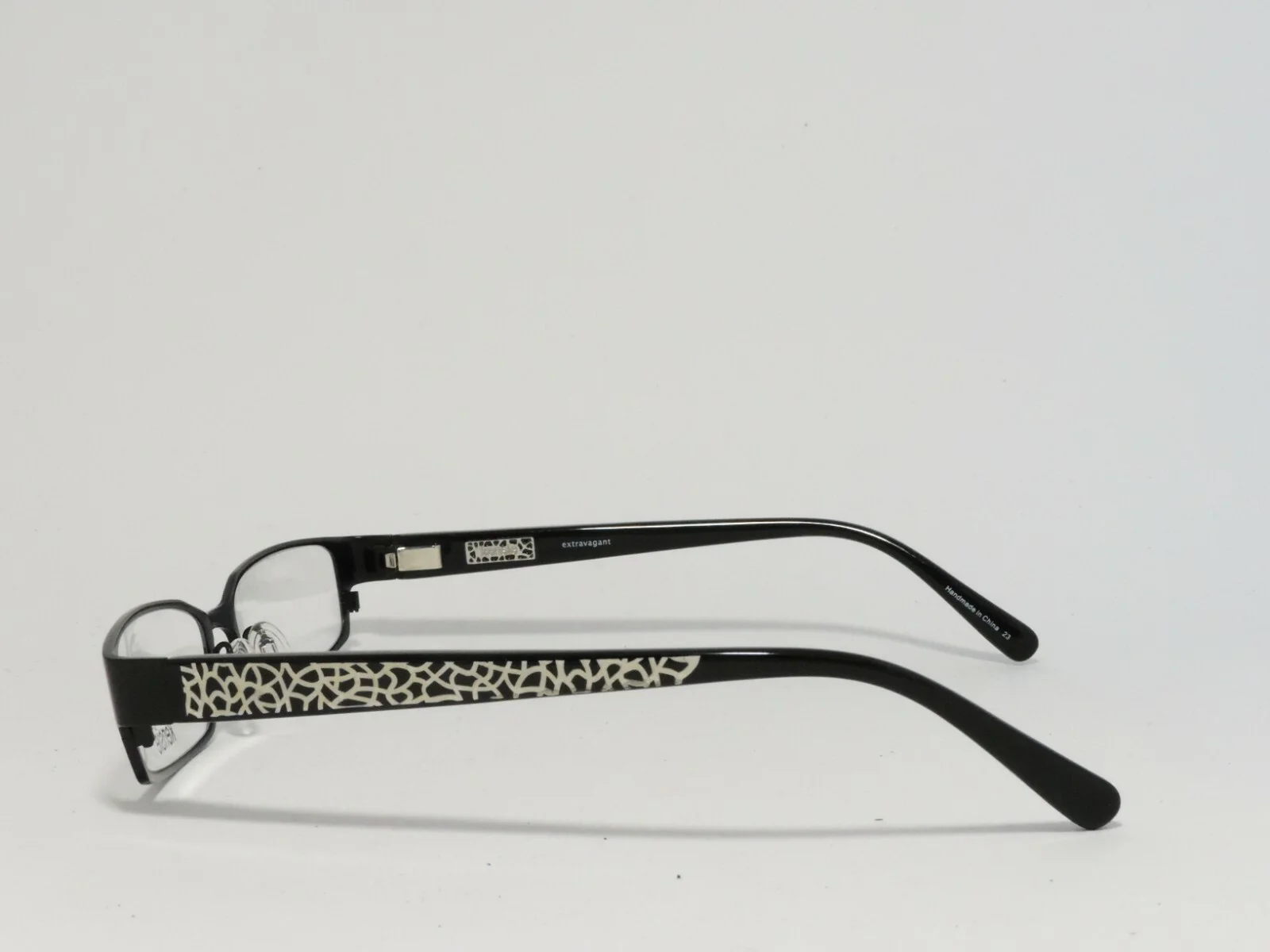 KENSIE EXTRAVAGANT NARROW RECTANGULAR EYEGLASS FRAMES BLACK 51-15-135 NEW 3