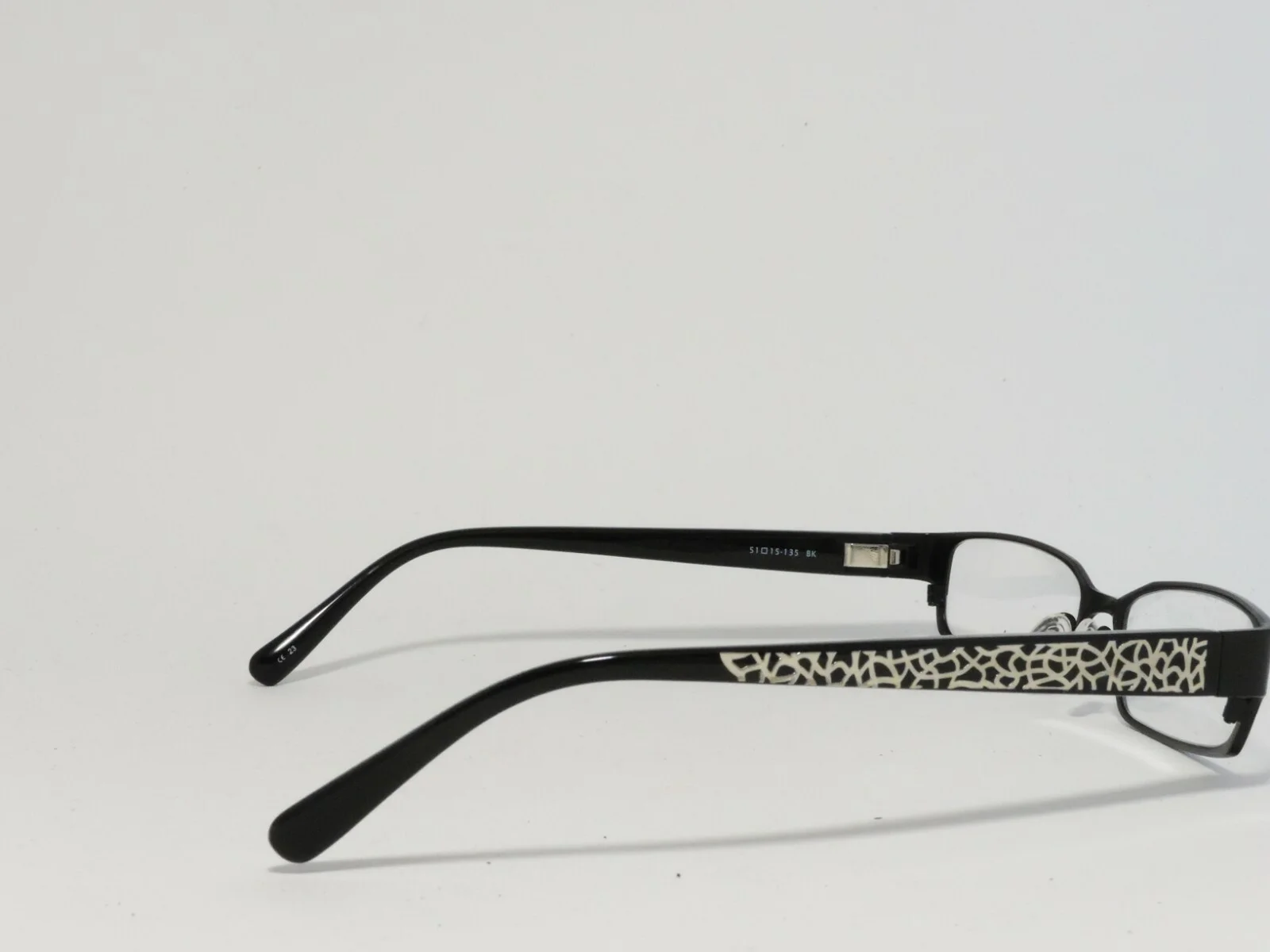 KENSIE EXTRAVAGANT NARROW RECTANGULAR EYEGLASS FRAMES BLACK 51-15-135 NEW 4