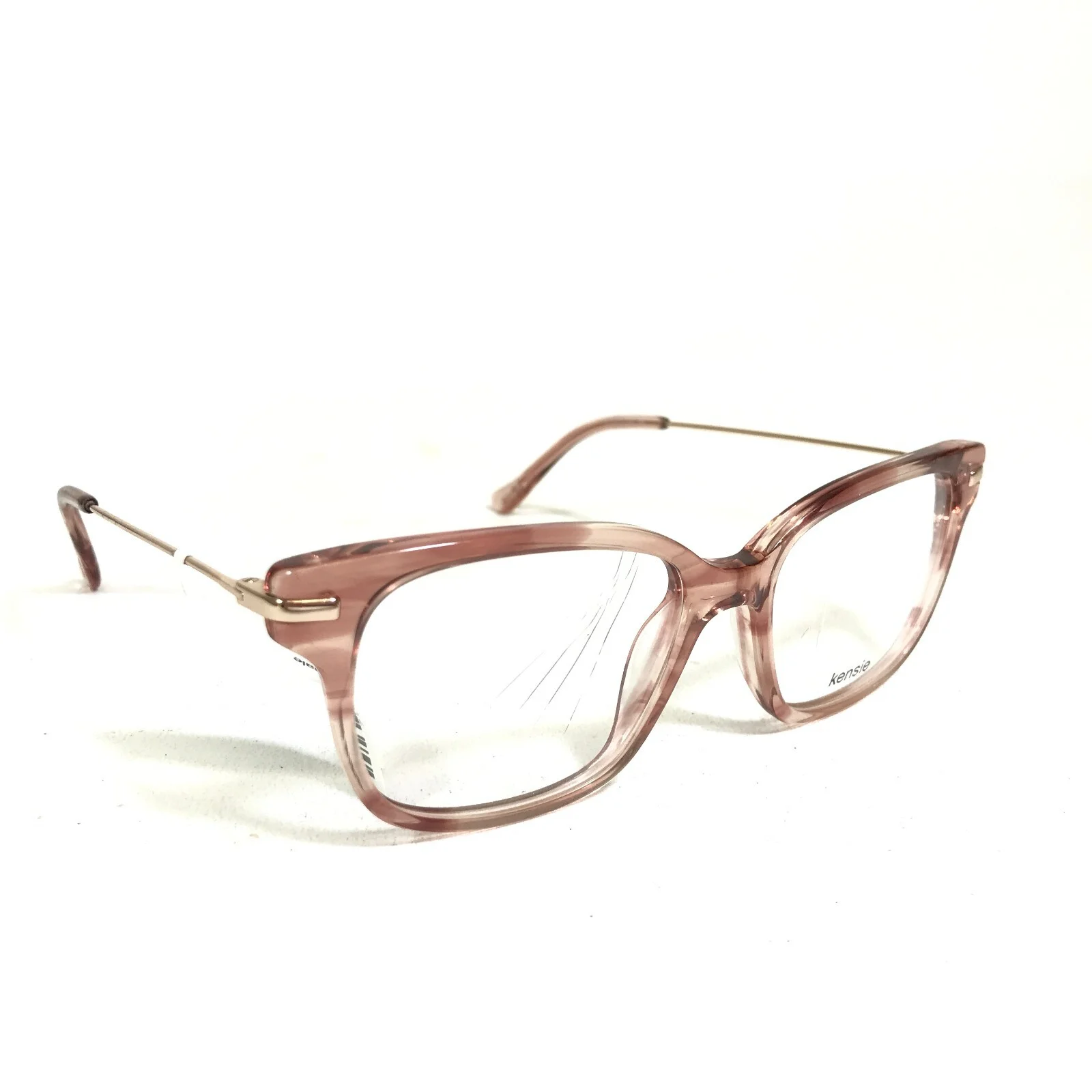 Kensie Eyeglasses Frames CHERISH BH Blush Pink Gold Square Horn 51-17-135 2