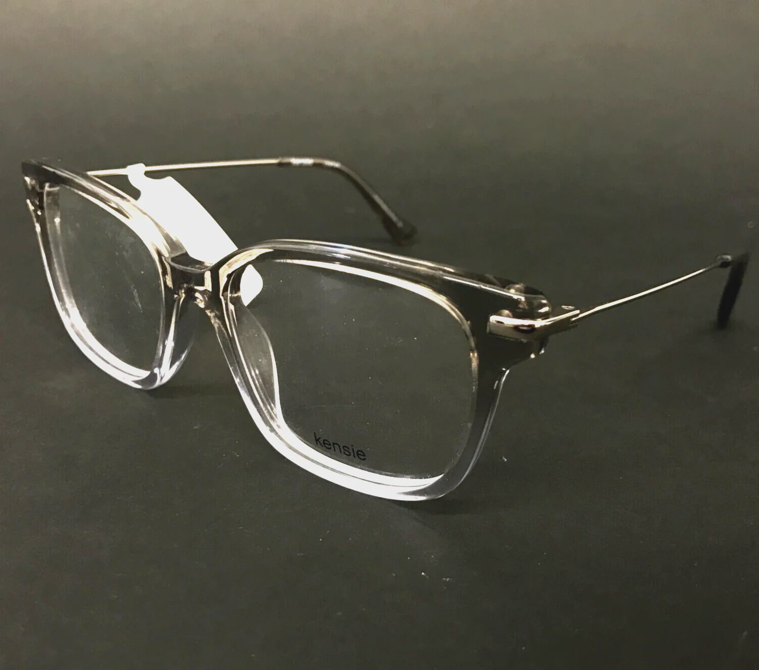 Kensie Eyeglasses Frames CHERISH GR Gray Clear Silver Square Full Rim 51-17-135