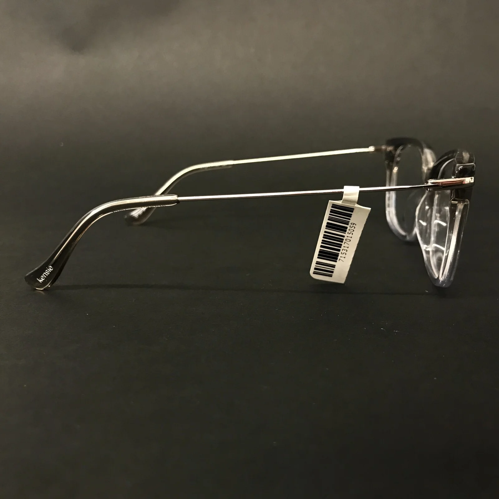 Kensie Eyeglasses Frames CHERISH GR Gray Clear Silver Square Full Rim 51-17-135 4