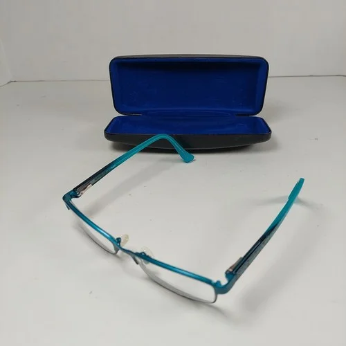 Kensie Girl Bright Eyeglass Frames PU 49-16-130 Blue Flower Pattern Full Rim