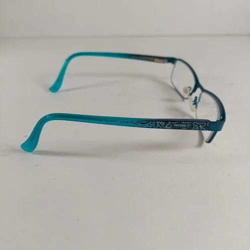 Kensie Girl Bright Eyeglass Frames PU 49-16-130 Blue Flower Pattern Full Rim 4