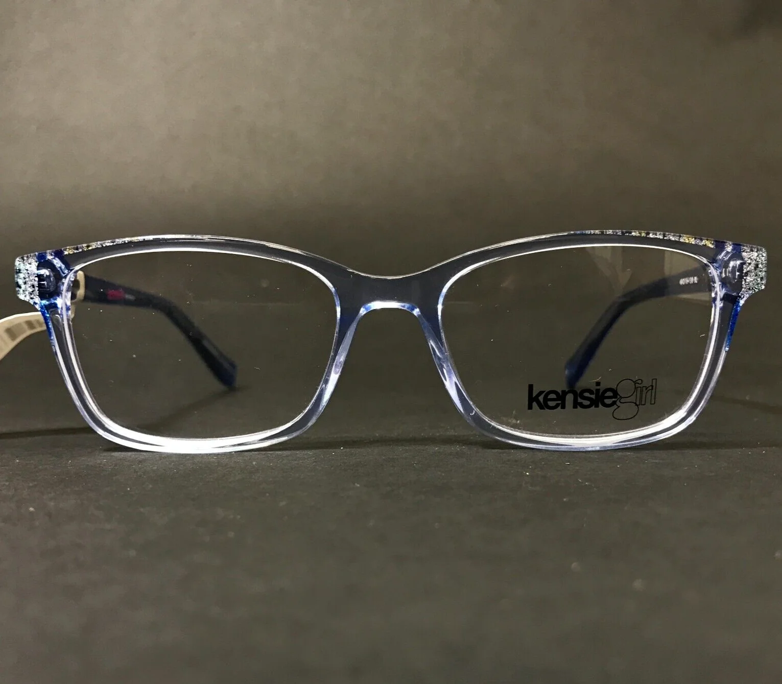 Kensie Girl Eyeglasses Frames SHIMMER BL Clear Blue Sparkly Glitter 48-16-130