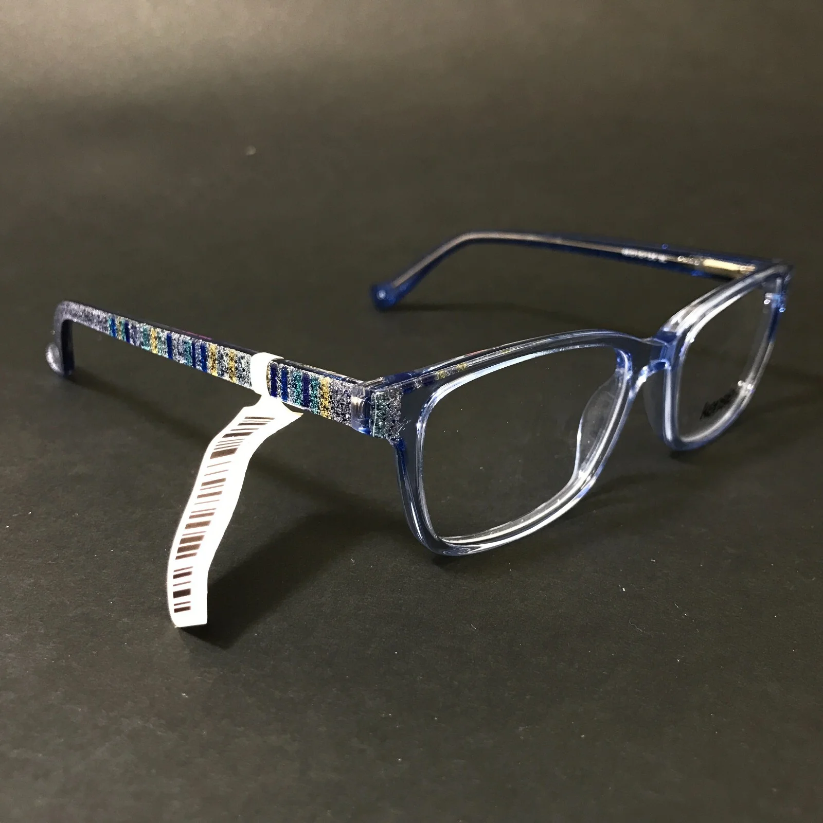 Kensie Girl Eyeglasses Frames SHIMMER BL Clear Blue Sparkly Glitter 48-16-130 2