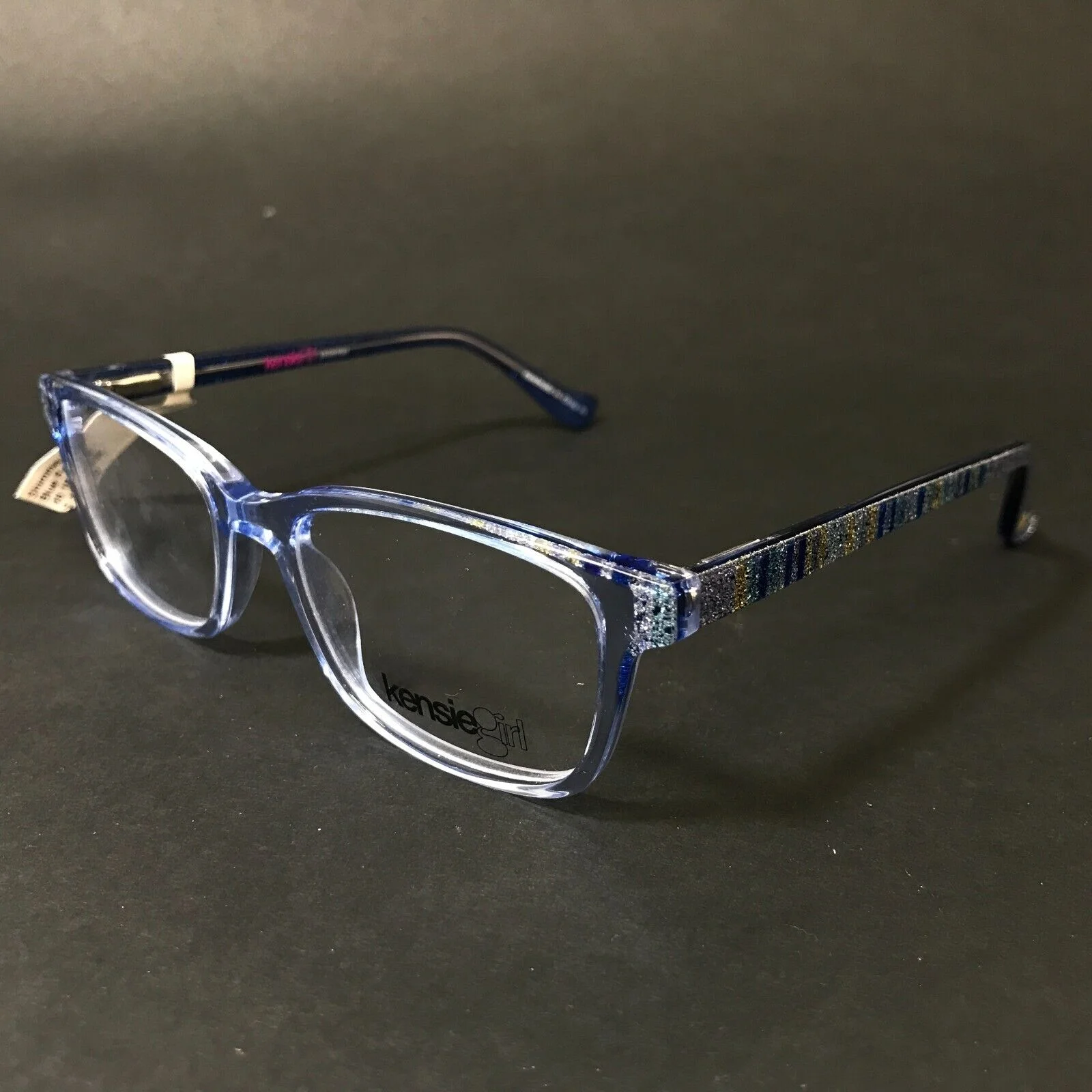 Kensie Girl Eyeglasses Frames SHIMMER BL Clear Blue Sparkly Glitter 48-16-130 4