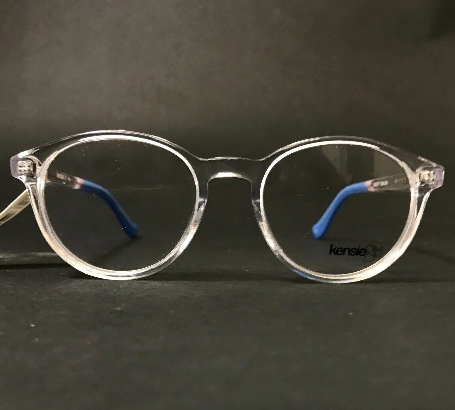 Kensie Girl Kids Eyeglasses Frames Fly CR Blue Clear Round Full Rim 45-17-130