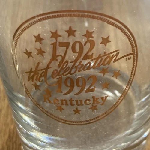 Kentucky 1792-1992 Bicentennial Gold-Rim Bar Glasses Set of 4 4