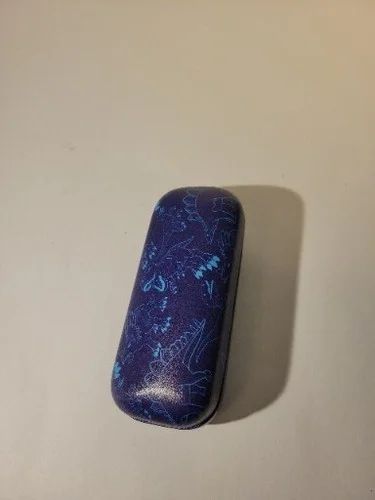 Kids Blue Hard Shell Dinosaur Themed Glasses Case 2