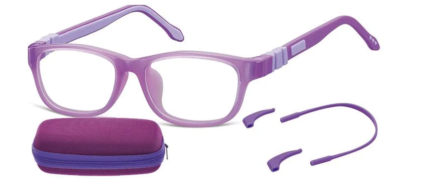 Kids Glasses Frame UNBREAKABLE Strap Bendable Girls Eyeglasses Pink 42-16-125